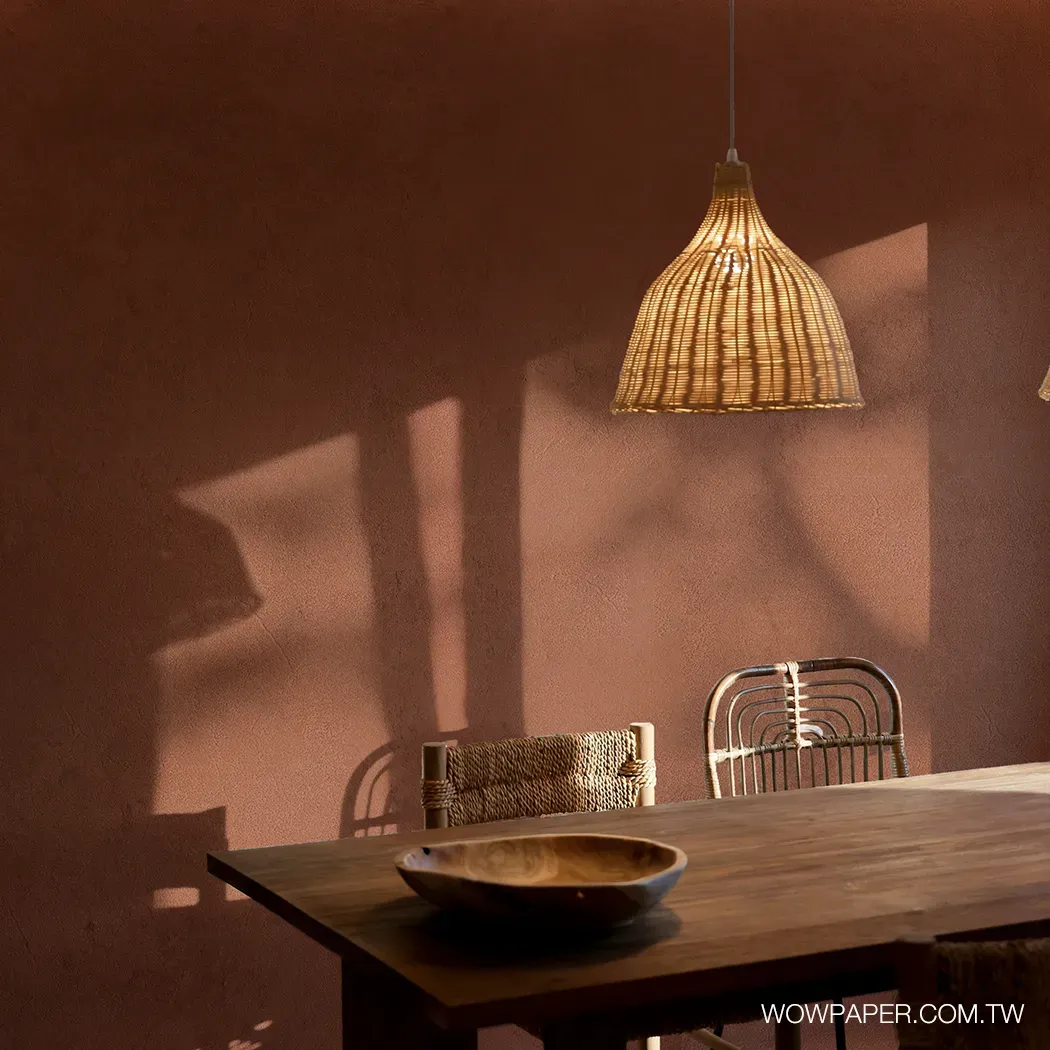 肌理工法漆牆 壁紙(橘)