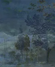 靜夜 壁畫(藍)