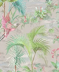 棕櫚鳥林 壁紙(灰)