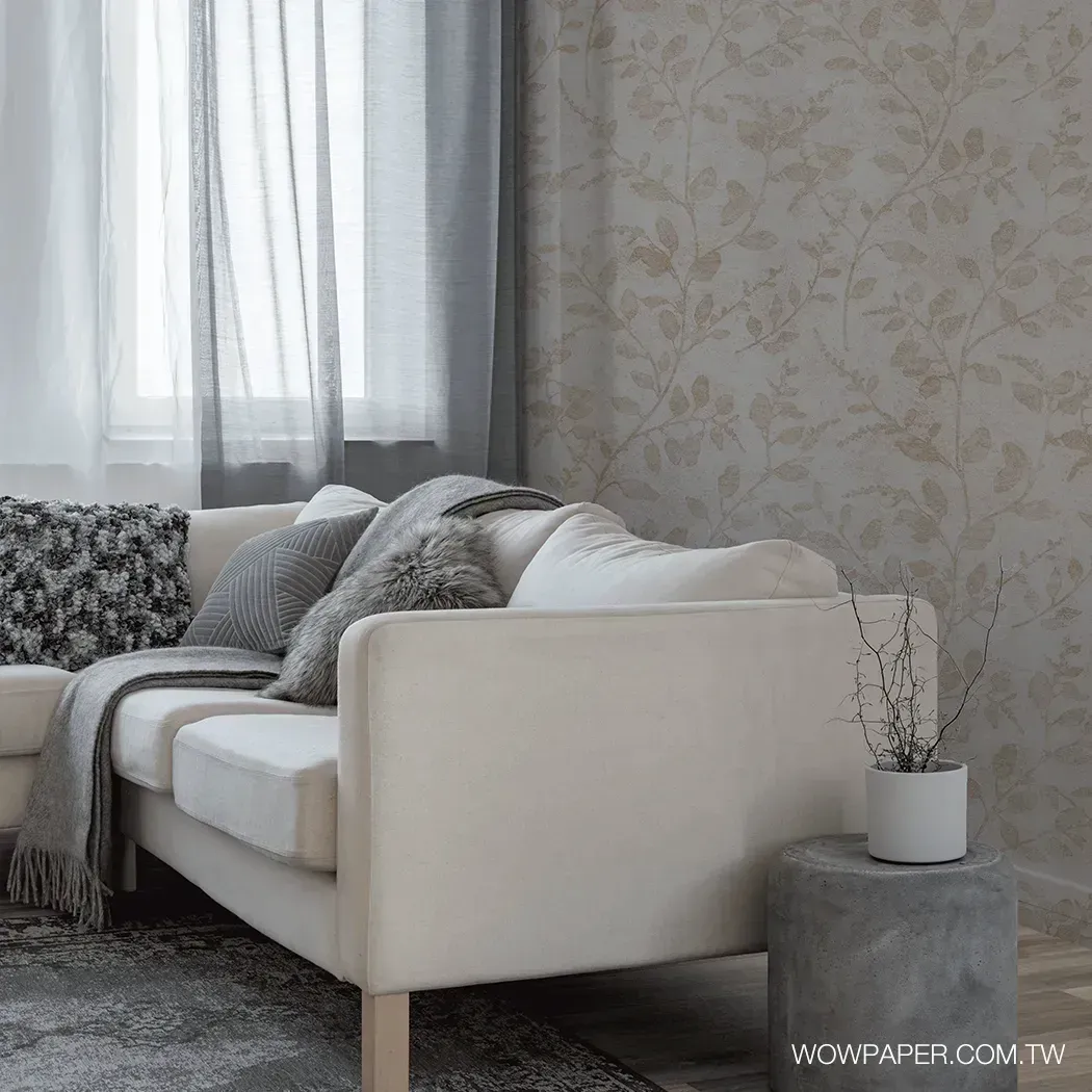 靜謐枝影 壁紙(米灰)