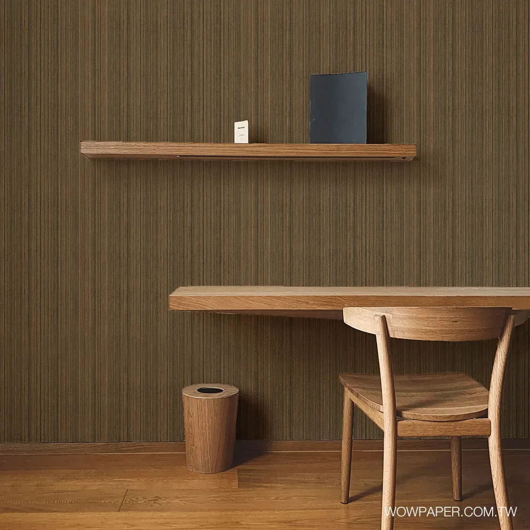 個性直織布紋 壁紙(咖)