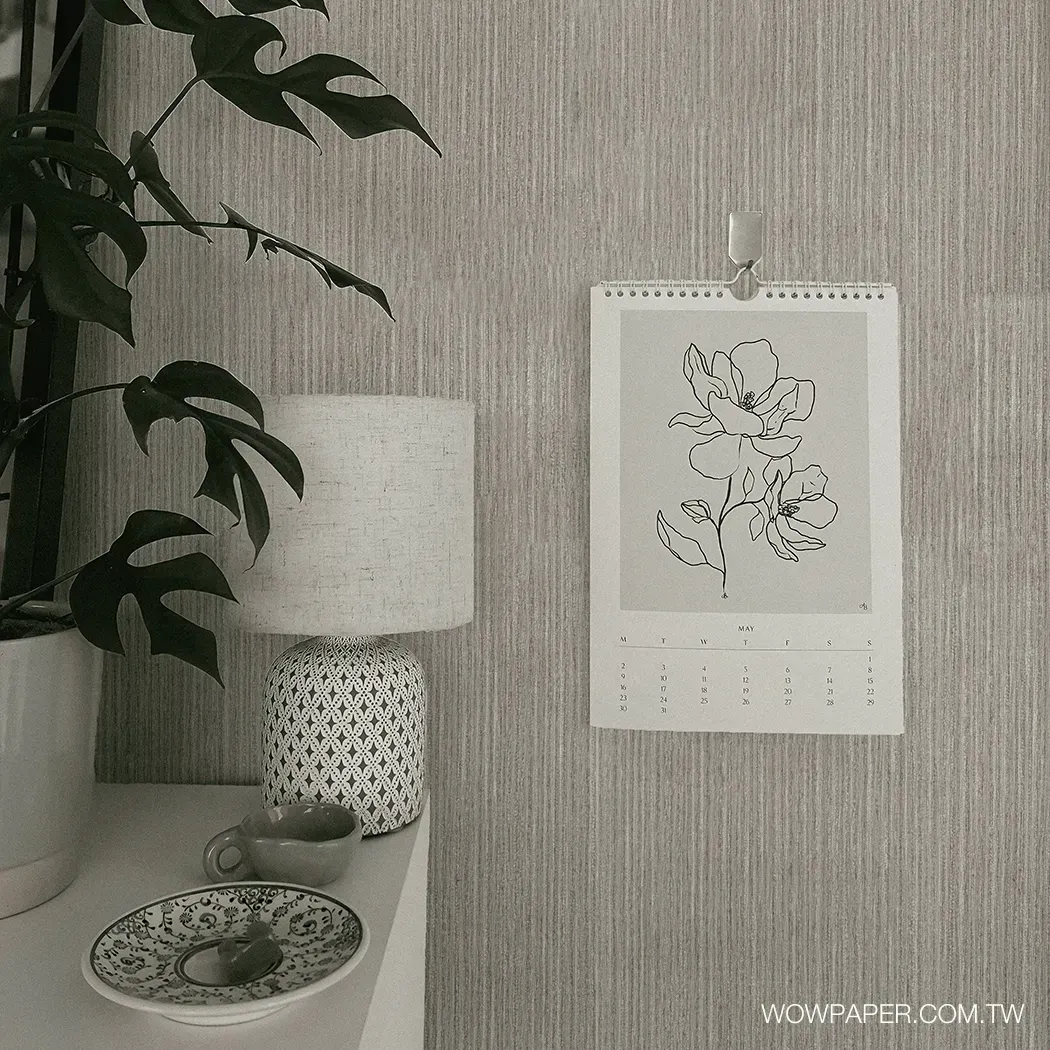 個性軟織布紋 壁紙(灰)