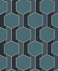蜂巢格紋 壁紙(藍綠)