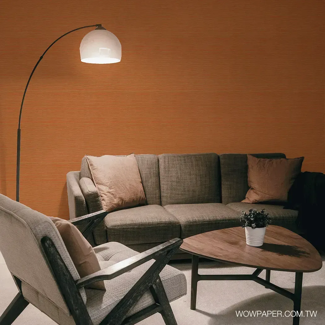 古著劍麻織紋 壁紙(橘)