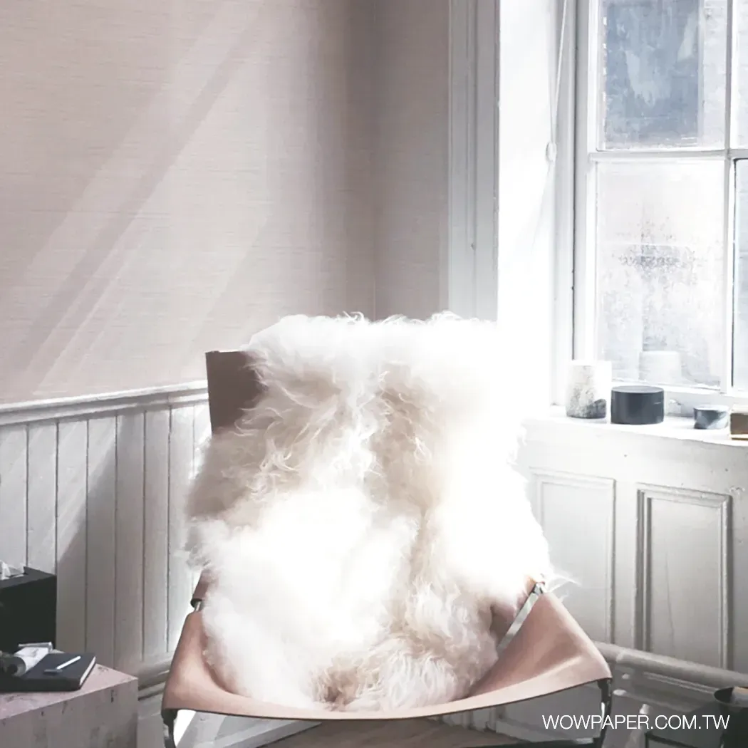 現代麻布紋 壁紙(淡藕灰)