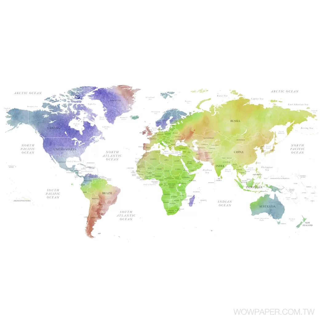 精彩世界地圖 壁紙(亞綠)