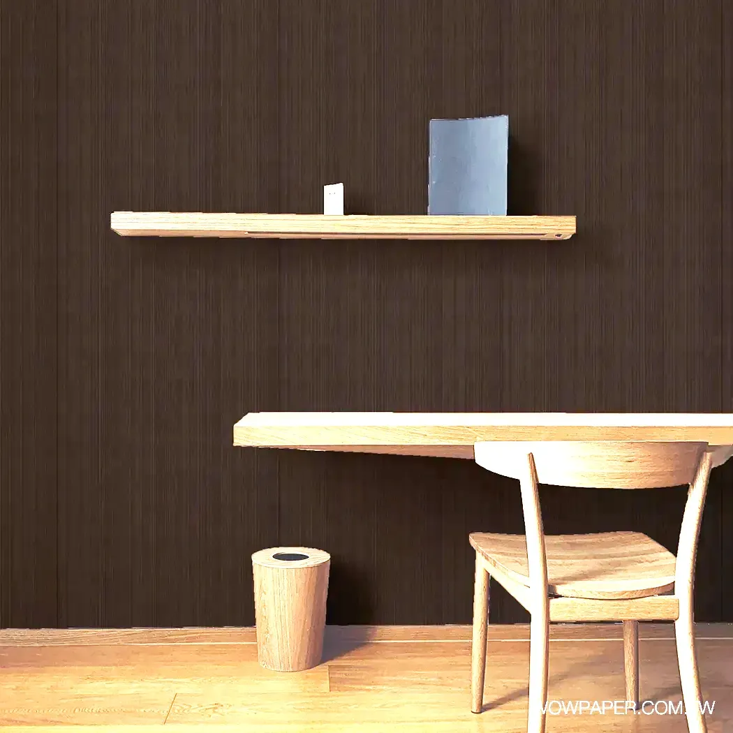 個性直織布紋 壁紙(深褐)