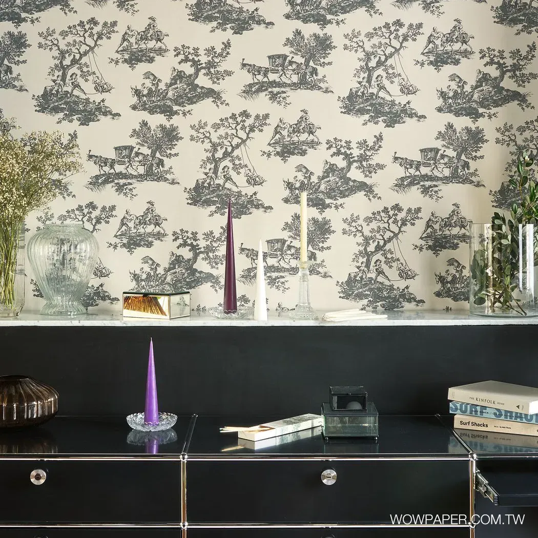 田野風情 壁紙(黑)