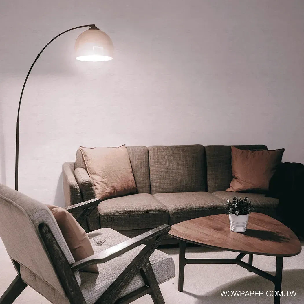 古著劍麻織紋 壁紙(淡粉紫)