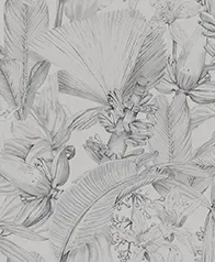 綻放植影 壁畫(灰)