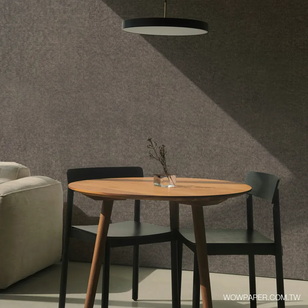 短絨織布紋 壁紙(灰褐)