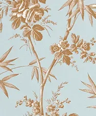 法式花林 壁紙(灰藍)