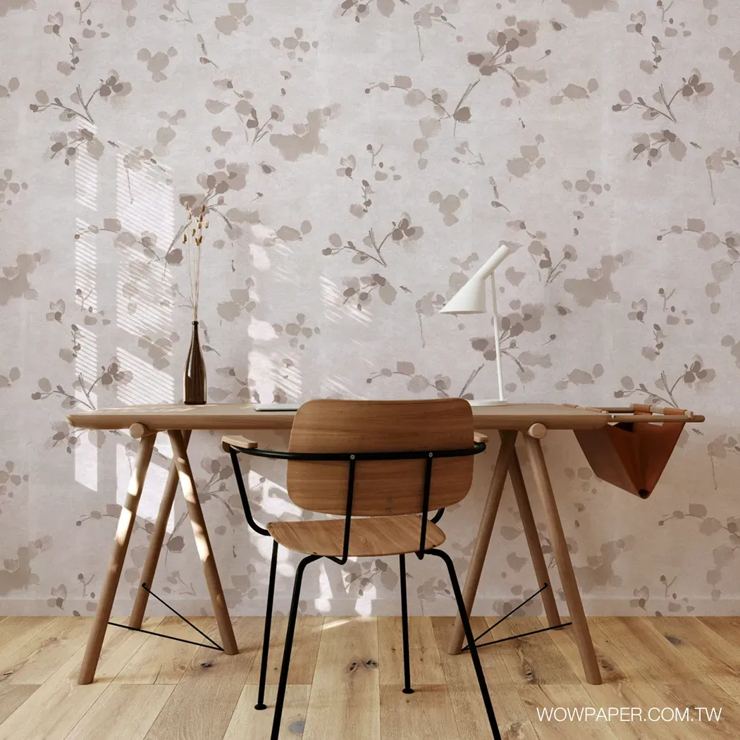 春色花卉 壁紙(灰棕)