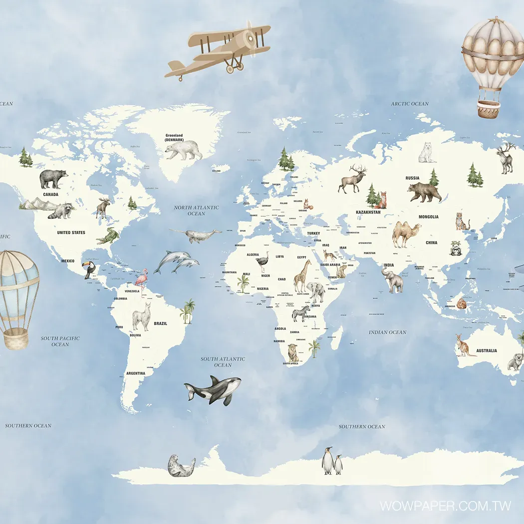 動物世界地圖 壁紙