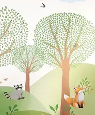 童話森林與動物 壁紙