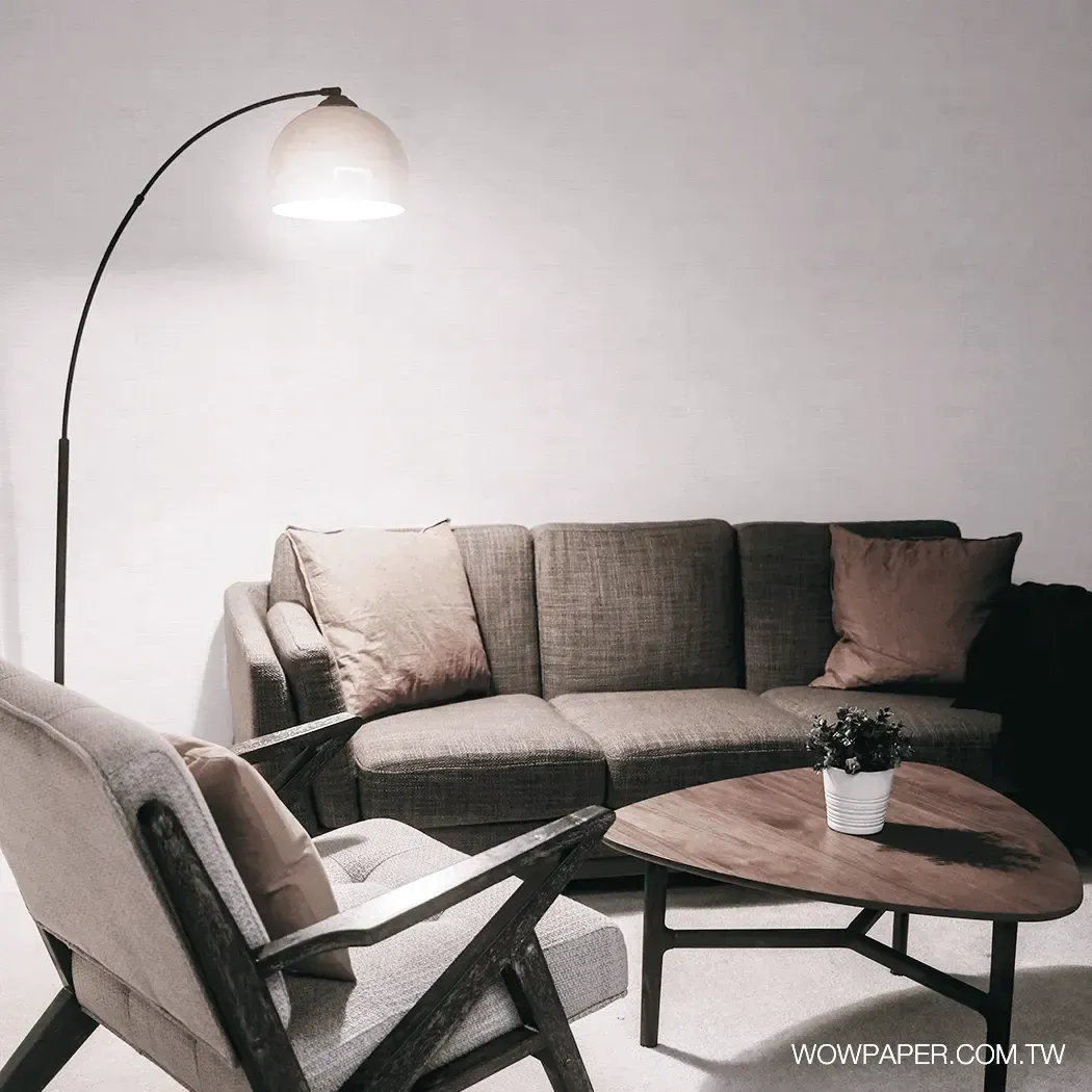 古著劍麻織紋 壁紙(米灰)