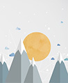 雪山日初 壁紙-冬雪