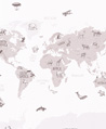 可愛世界地圖 壁紙(藕粉)