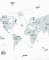 可愛世界地圖 壁紙(綠)
