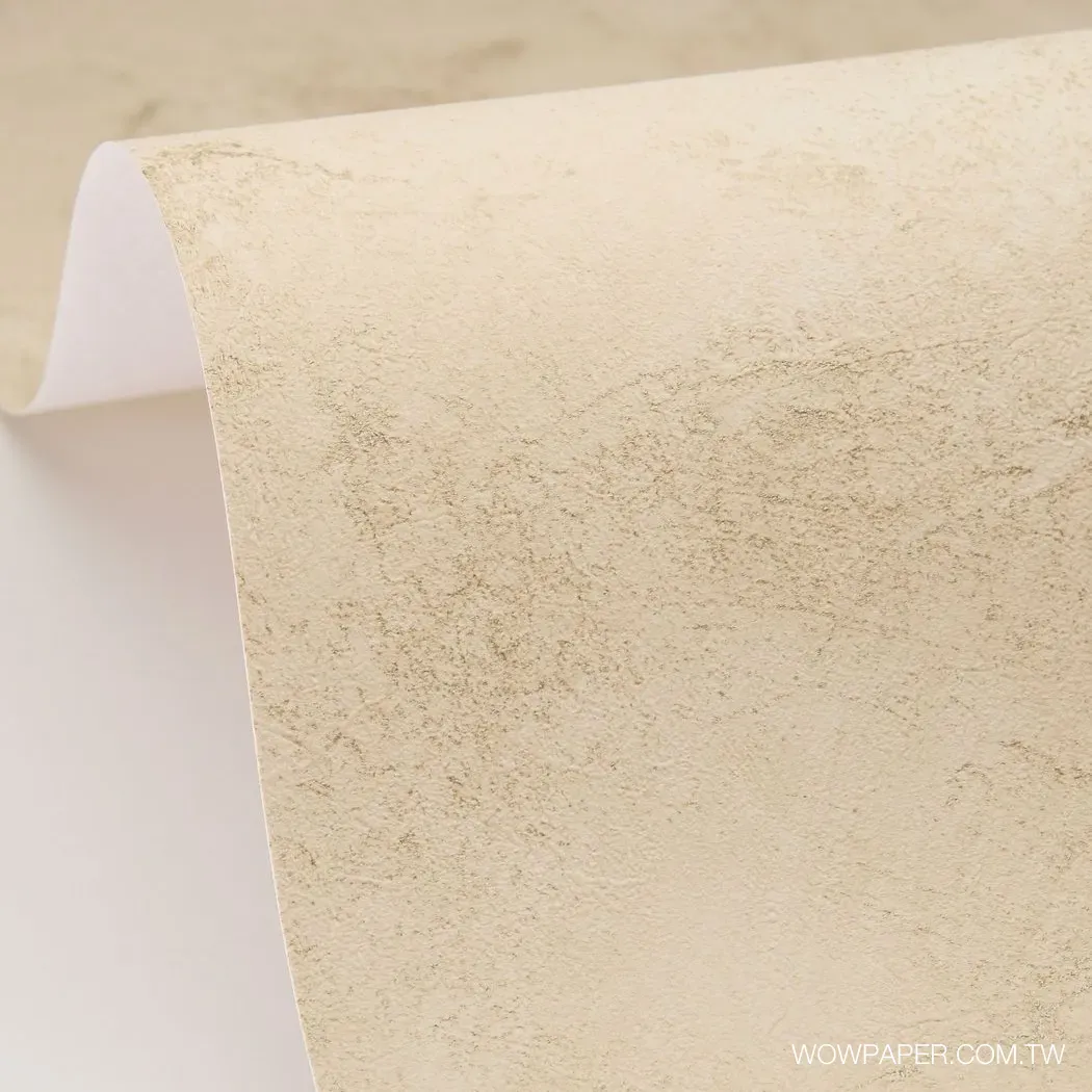 層次藝術泥灰牆 壁紙(米黃)