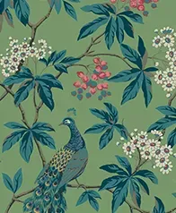 繁花孔雀 壁紙(綠)