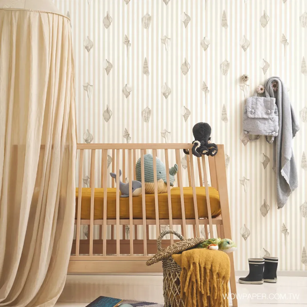 條紋手繪貝殼 壁紙(卡)