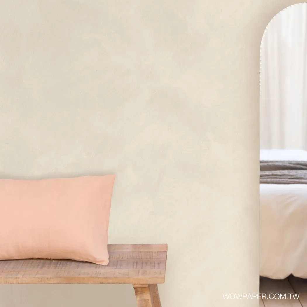 藝術泥灰牆 壁紙(淡奶)