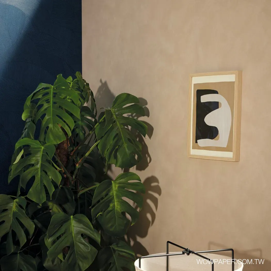 藝術泥灰牆 壁紙(奶棕)