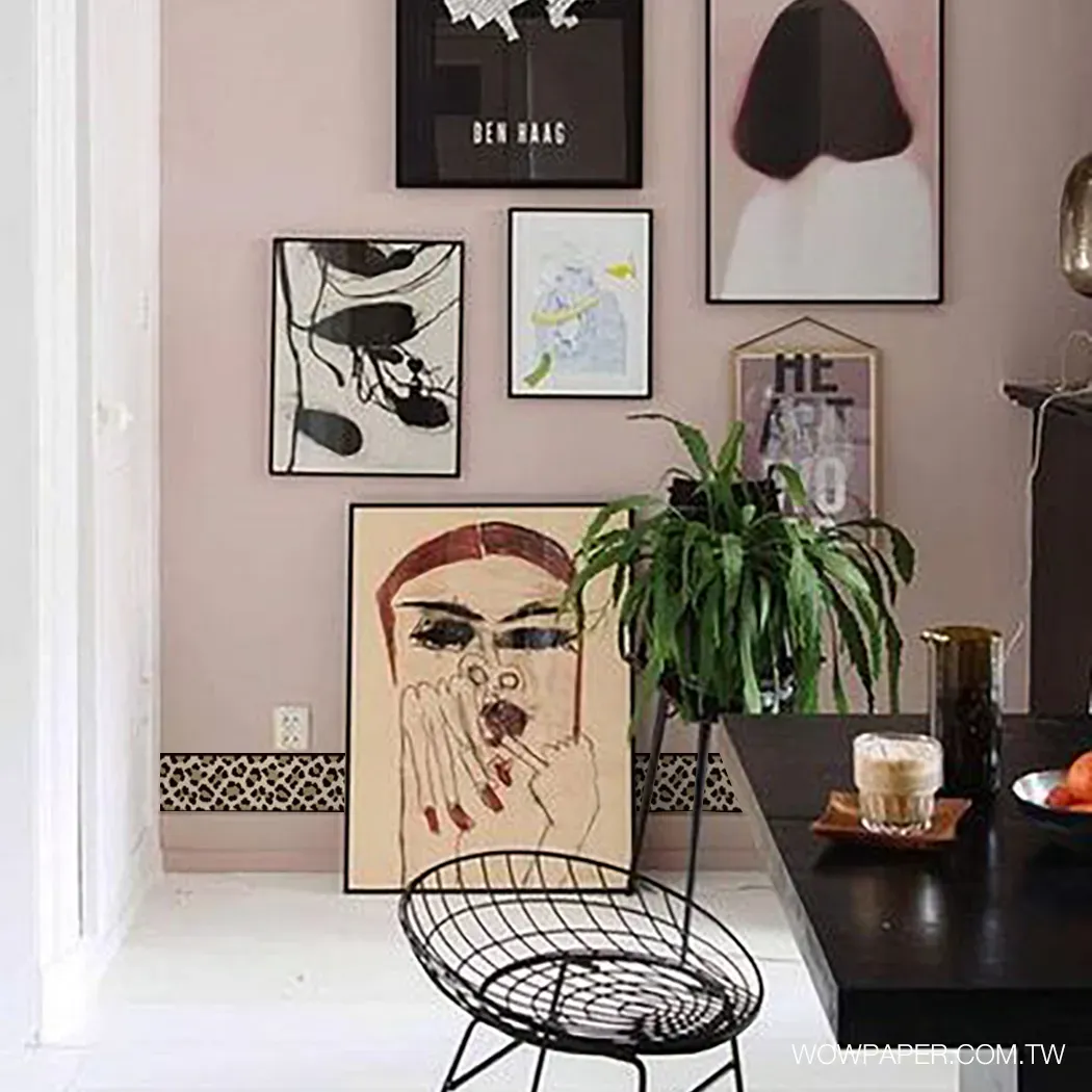 豹紋 腰帶壁紙(咖)