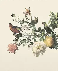 美術館藝術花鳥 壁紙(米色)