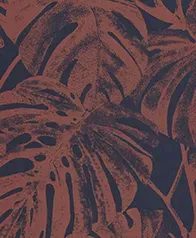 龜背竹葉 壁紙(紅銅)