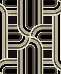 現代圖騰 壁畫(灰黑)