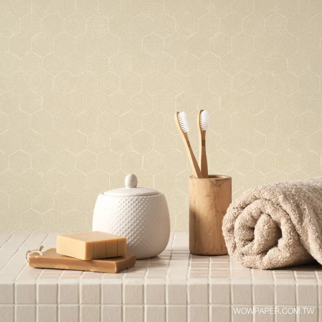 蜂巢刻紋 壁紙(淺卡）