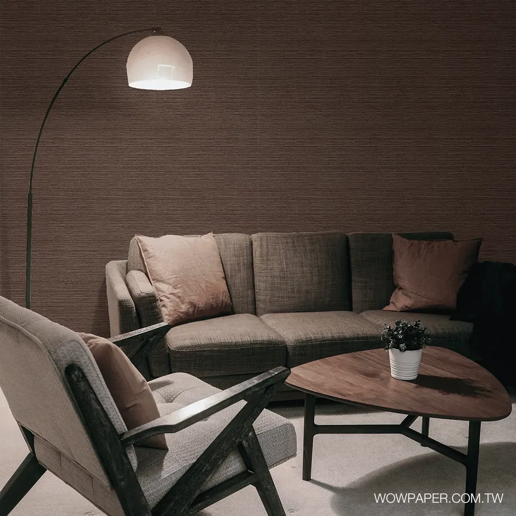 古著劍麻織紋 壁紙(褐)