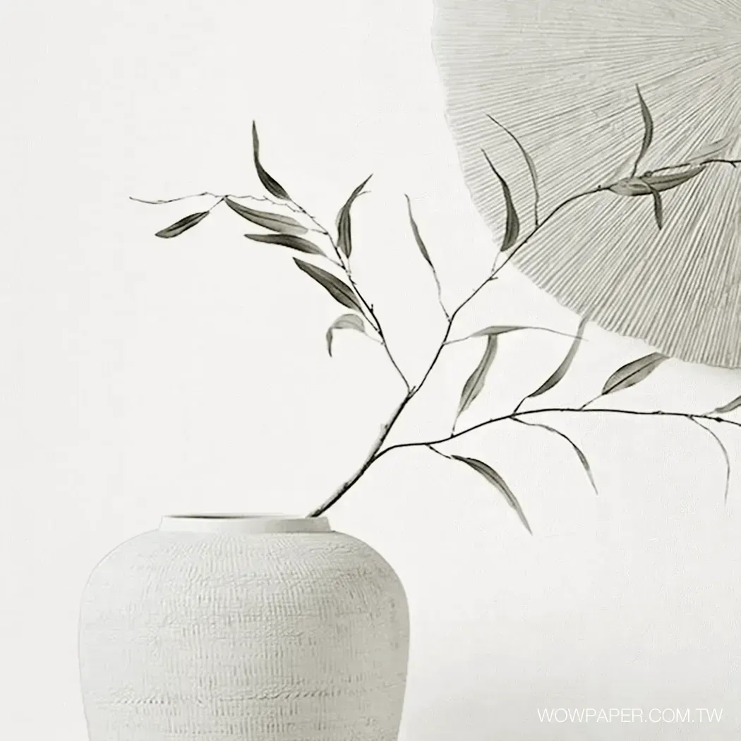 藝術泥灰牆 壁紙(米白)