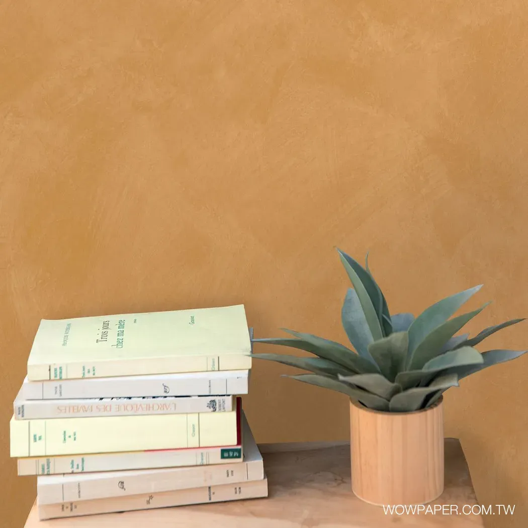 藝術泥灰牆 壁紙(黃土)