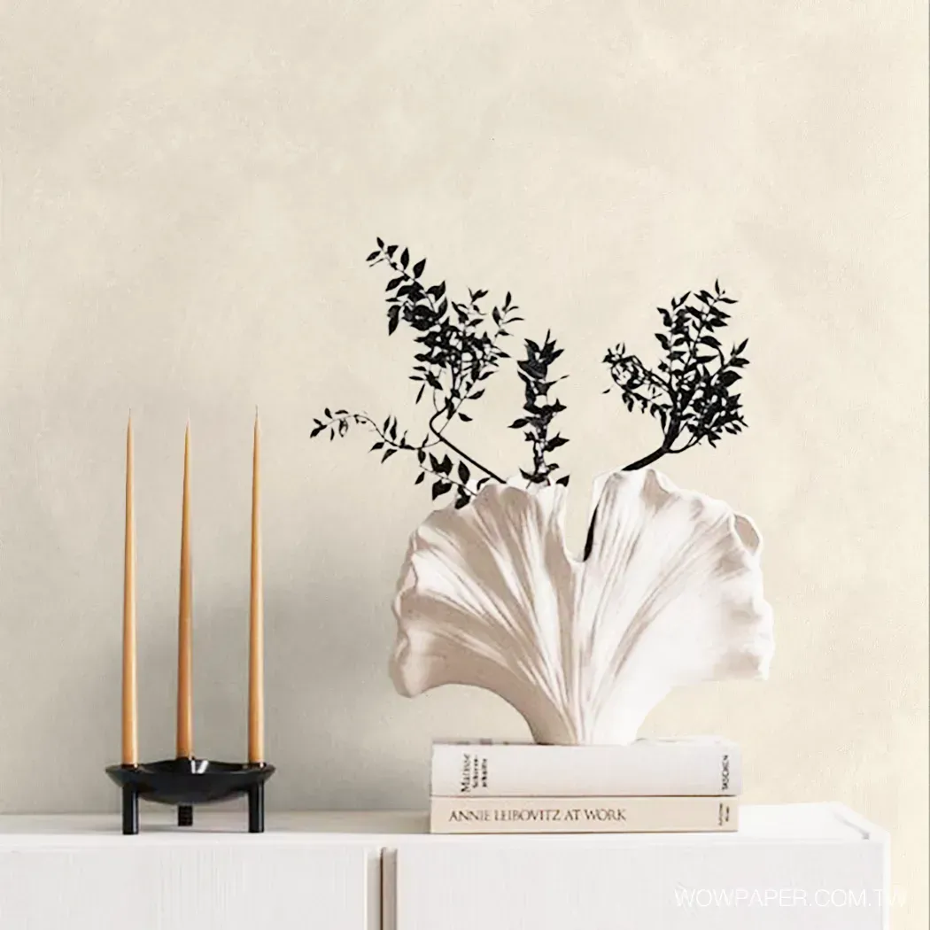 藝術泥灰牆 壁紙(米灰)