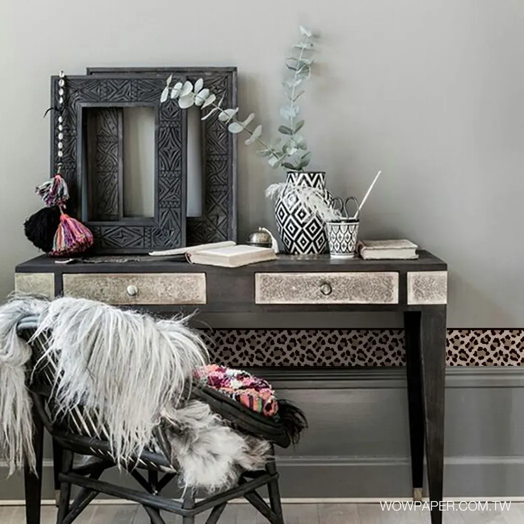 豹紋 腰帶壁紙(棕)