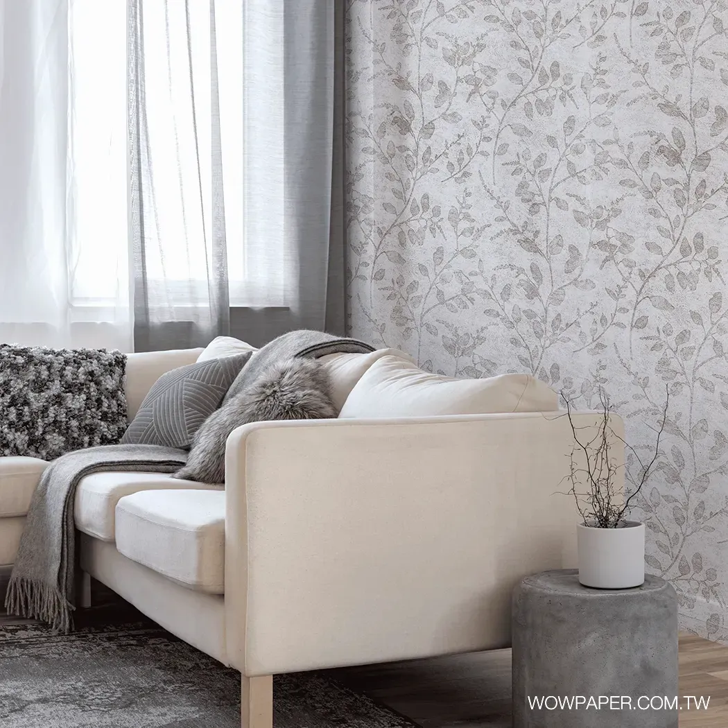 靜謐枝影 壁紙(白灰)