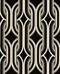 鎖鏈圖騰 壁畫(香檳金黑)