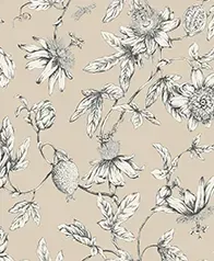 熱帶花果 壁紙(奶灰)